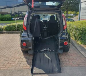 Kia Soul Rear Seated wheelchair passenger